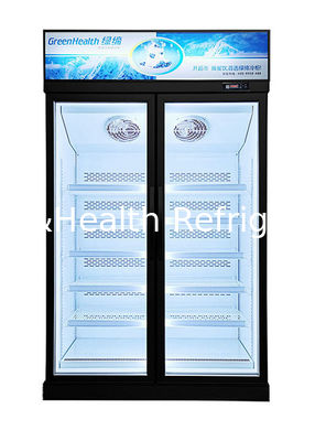 R134a Komersial display Freezer Inverter pendingin tegak untuk minuman