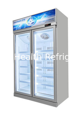 Multifungsi Komersial Tampilan Freezer Pintu Kaca Frekuensi Variabel Freezer Tampilan Lemari