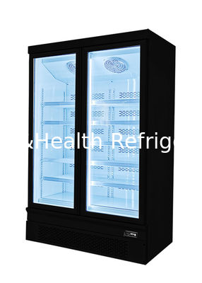 R134a Komersial Display Freezer Multiple Glass Doors Untuk Skala Besar Bottom Mount Upright Freezer