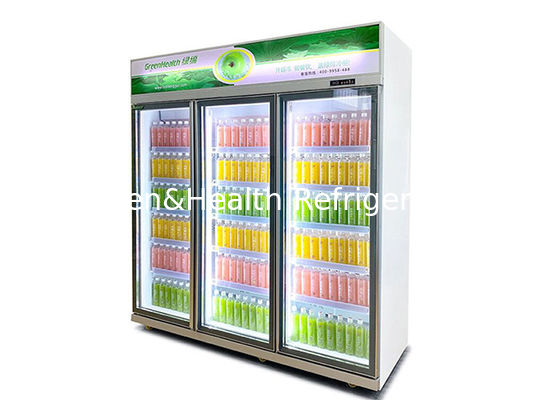 Multi Gate Kaca Anggaran tegak lemari display pendingin peti beku 738L