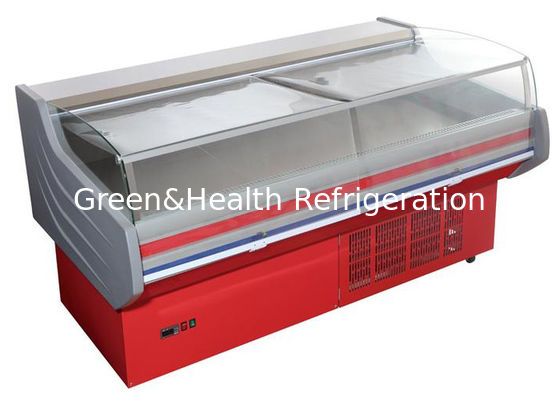 2.5M Seafood Chiller Freezer Meat Display Freezer Supermarket Meat Display Kulkas Untuk Dijual