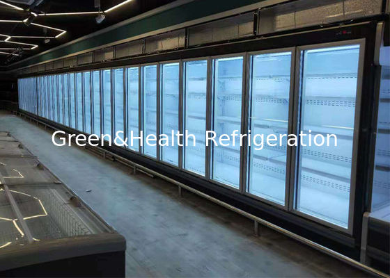 5 Rak Multideck Open Chiller Sayuran Buah Kaca Pintu Showcase Merchandise