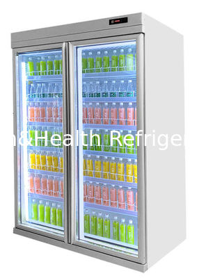 Besar Komersial Deep Freezer 2250L Multiple Glass Pintu Remote System Kulkas