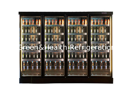 Besar Kesehatan Hijau Multideck Open Chiller Multi Glass Pintu Deep Freezer
