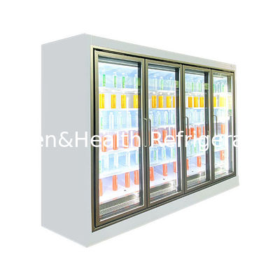 Custom N Pintu Multideck tegak Chiller Kaca Pintu Tampilan Kulkas