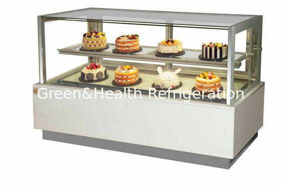 R404 Marble Base Cake Display Freezer Fan Cooling System Untuk Penganan Kue