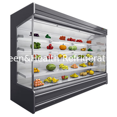 Tinggi 2 Meter Multideck Open Chiller R404a Warna yang disesuaikan