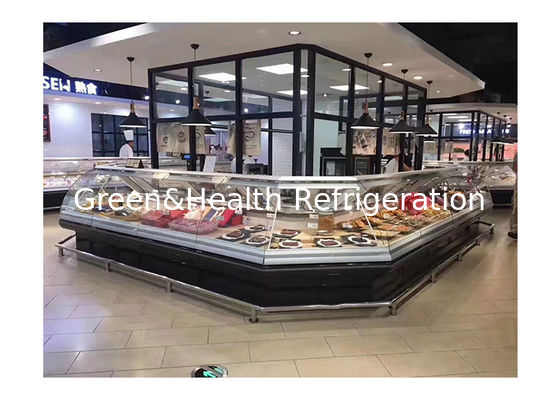 Komersial besar daging segar display freezer Deep Display kulkas