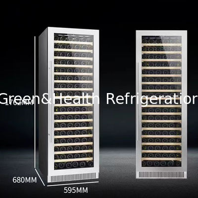 Sertifikat ETL 360 ° pendingin udara kulkas anggur dengan sistem defrost otomatis 418L 220V 50HZ