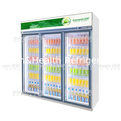 2087L Komersial Display Freezer 2 ~ 8 derajat E Low Defogging Glass Door Upright Beverage Inverter Chiller