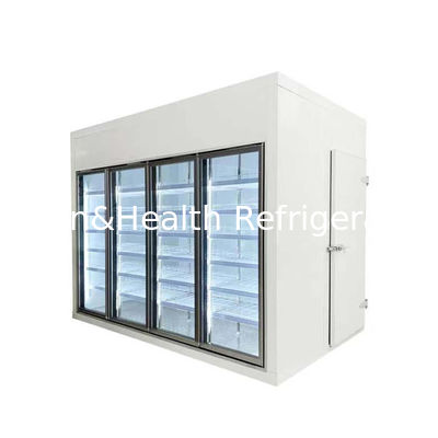 Multi Deck Dairy Glass Freezer Pintu Belakang Beban Minuman Pendingin Ruang Pendingin
