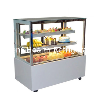 LED Lampu Lemari Roti Cake Display Chiller Dengan Roda Mudah Bergerak