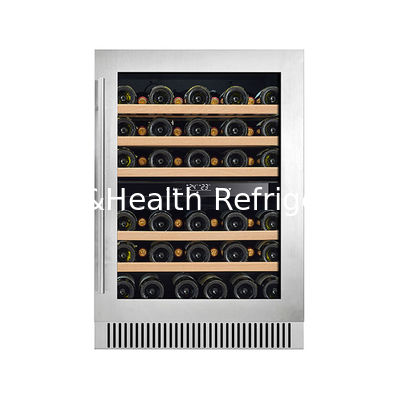 Sertifikat ETL LD-60D R600a 150L Double Zone Wine Display Fridge Untuk penyimpanan anggur