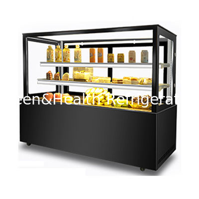 1.2m sampai 2m Cake Display Kaca Freezer Showcase Bakery Untuk toko roti