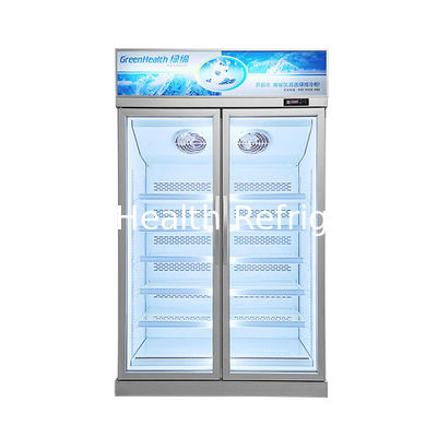 5 Rak Pintu Kaca Ganda Komersial Display Freezer Dengan Defrost Otomatis
