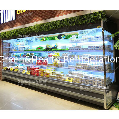 Supermarket Merchandise Open Display Kulkas Dengan 4 Rak 220-110V/50Hz