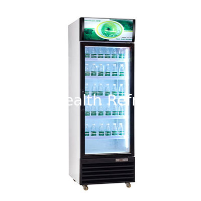 Single Door Supermarket Glass Beverage Chiller Cooler Dengan Pendingin Udara Langsung