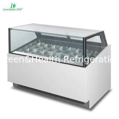 Ultra Low Temperature Ice Cream Display Freezer dengan Customized Light Box atau Marble Base