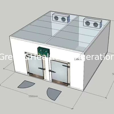 Ruang penyimpanan dingin Custom Walk-In Cooler / Freezer Combo Dengan pendingin jarak jauh