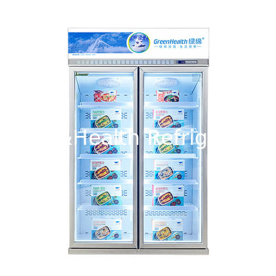 220V Meat Glass Door Freezer Dengan Auto Defrost R209 Pendingin