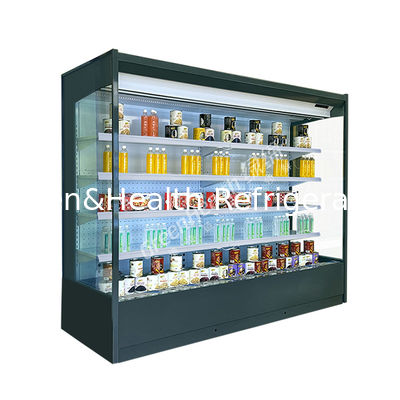 4-Tier Multideck Open Display Chiller dengan Lampu LED dan Warna yang dapat disesuaikan