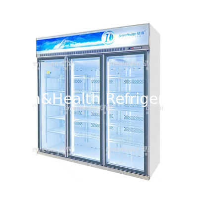 ramah lingkungan Low e Glass Door Fan Cooling Freezer untuk Catering
