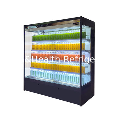 Energy Saving Glass Door Multideck Open Chiller Untuk Proyek Supermarket