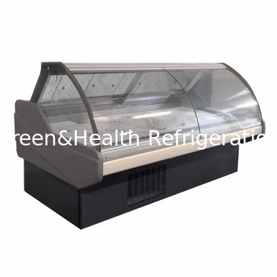 Plug-In System Deli Display Kulkas Meat Display Cooler Case Untuk Toko