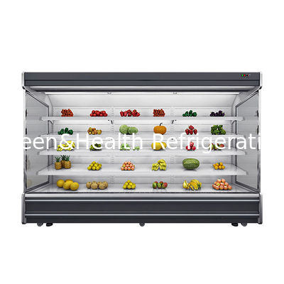 Supermarket Pendingin Udara Multideck Open Sayuran Buah Display Chiller