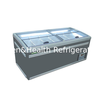 Adjustable Feet Seafood Supermarket Tampilan Freezer / Display Daging Kulkas