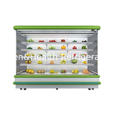 Restoran R134a Supermarket Display Multideck Open Chiller Untuk Buah