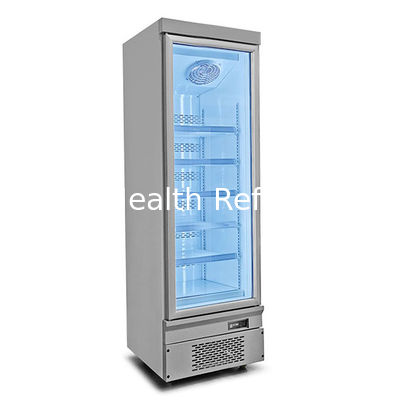Green Health Convenience Store Unit Komersial Single Door Freezer Display Cabinet