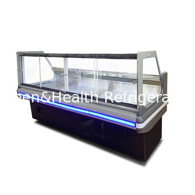 Toko / Pasar / Supermarket makanan masak komersial yang didedikasikan untuk menyimpan dan menampilkan makanan masak Lemari pendingin