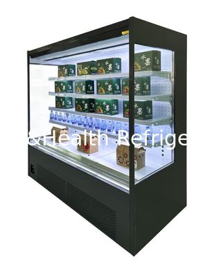 Commercial Open Chiller Showcase Plug-In Type Multideck Display Chiller Untuk Sayuran Dan Minuman