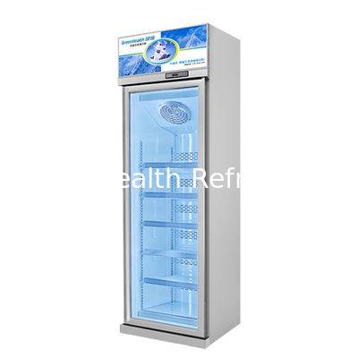 Komersial Kaca Pintu Tampilan Freezer dengan R290 refrigerant LED Pencahayaan dan Otomatis Spring Pintu Belakang