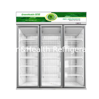 Unit Overhead Perak Komersial Minuman/Alkohol Pendingin Penyimpanan Tampilan Freezer