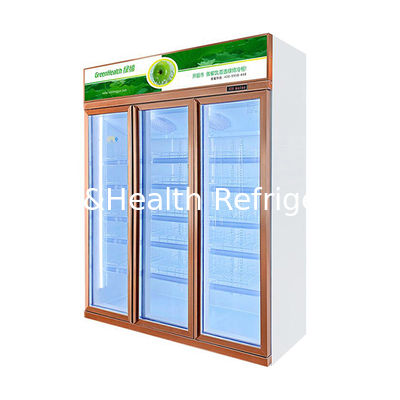 Freezer Display Tiga Pintu Minuman Dingin Dengan Berbagai Pilihan Warna