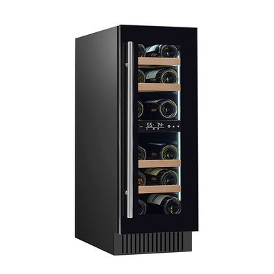 68 Botol Kapasitas Zona Dual Suhu Kayu Rak Bahan Wine Display Cooler