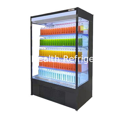 Kulkas Display Gaya Terbuka dengan Rentang Suhu 2~8°C Lampu LED dan Sistem Remote untuk Supermarket