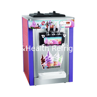 22L Kapasitas 3 Rasa Stainless Steel Komersial Soft Serve Ice Cream Maker Machine