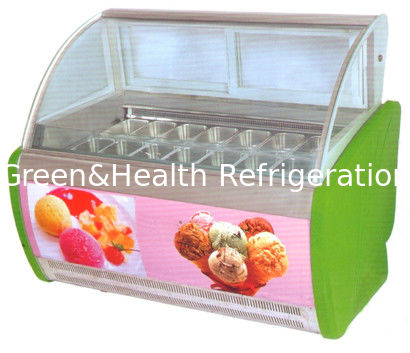 R404a Komersial Ice Cream Display Freezer -22 ° C / -18 ° C Untuk Toko