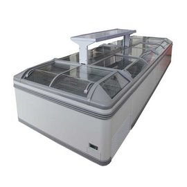 Kaca Top Display Dada Deep Island Freezer Dengan Desain Kombinasi
