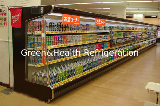 Supermarket Multi-desk Open Chiller / Reach-in Beverage Cooler 2 ℃ - 10 ℃