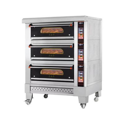 Peralatan Komersial Single Bakery 1 Decks 2 Tray Gas Oven