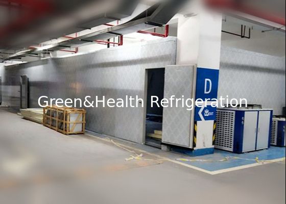 PU Panels Beef Seafood Blast Freezer Cold Room Dengan Unit Kondensasi