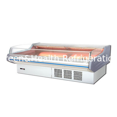 Led Light Commercial Meat Freezer Display Cooler Meat Showcase Untuk Tukang Daging