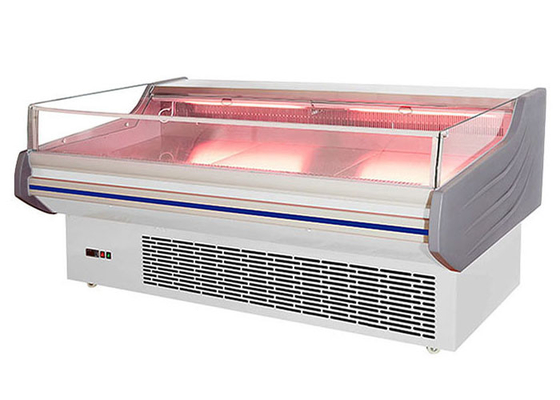 Supermarket Open Display Cooler Commercial Meat Dispaly Freezer Dengan Lampu LED