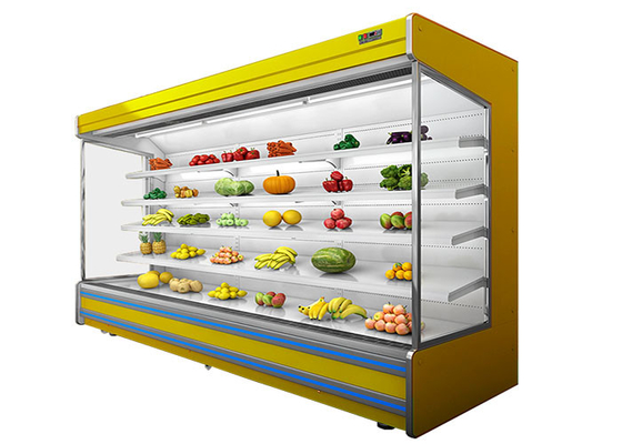 Sistem Jarak Jauh Open Deck Chiller Multideck Kulkas Showcase Untuk Supermarket